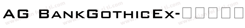 AG BankGothicEx字体转换